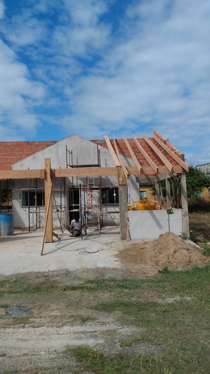 Construção residencial em andamento